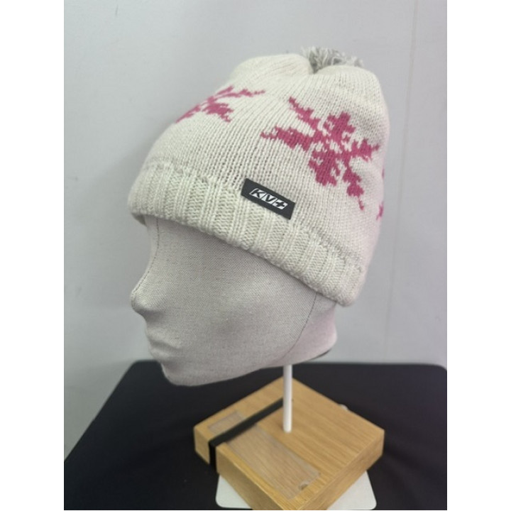 Шапка KV+ VENTO white/pink 27A08.101