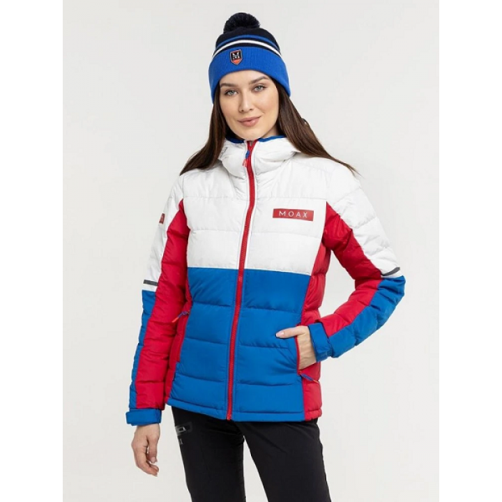 Куртка пуховая Moax Club Team жен. син/бел