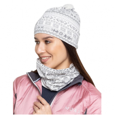 Шапка Moax Tauri Stretch белый принт OS