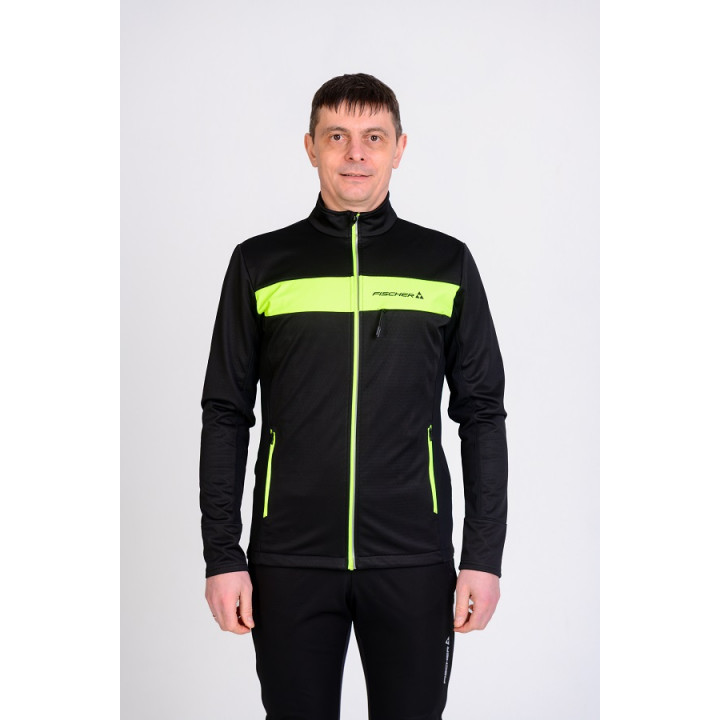 Костюм разминочный детский FISCHER Softshell Warm (черн/лим.)