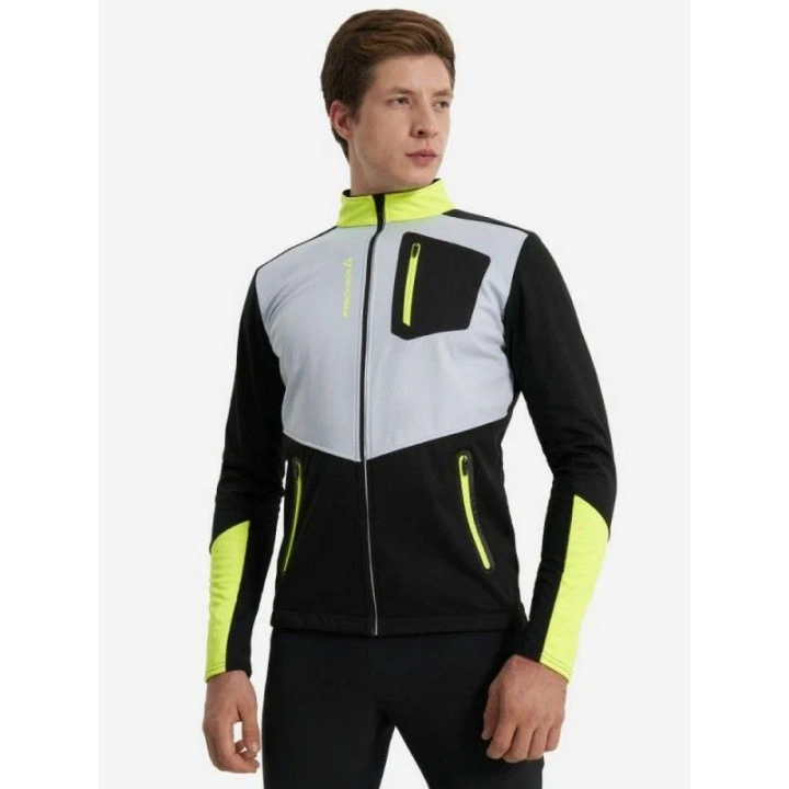 Костюм разминочный детский FISCHER Softshell Warm (черно-сер)