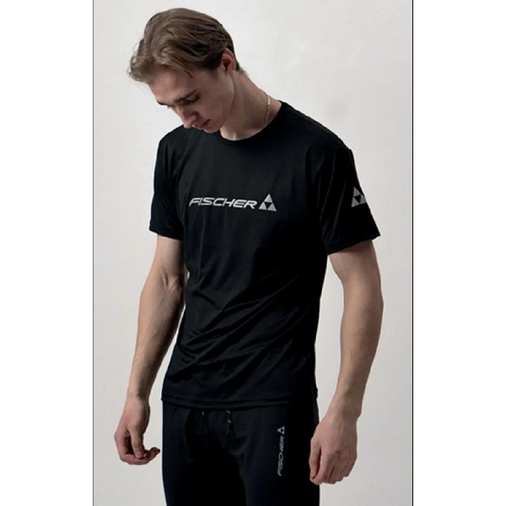 Футболка мужская FISCHER Logo (черн.)