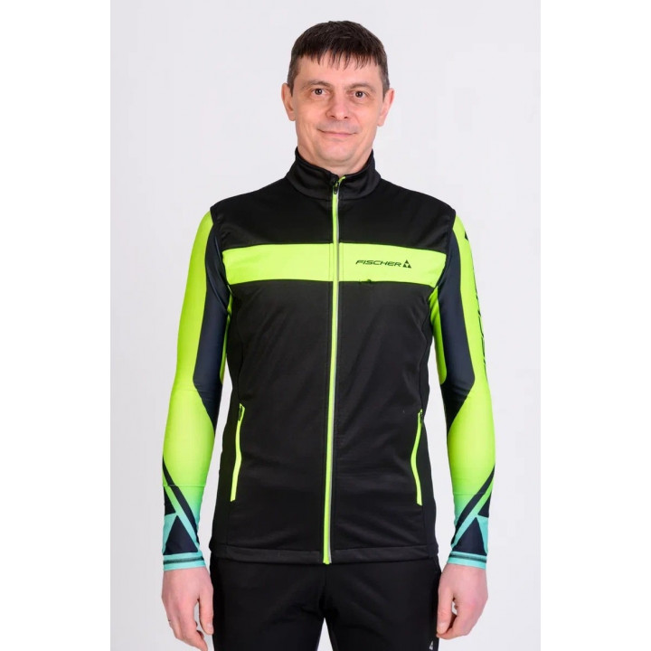 Жилет мужской FISCHER Softshell Warm (черн/лим.)