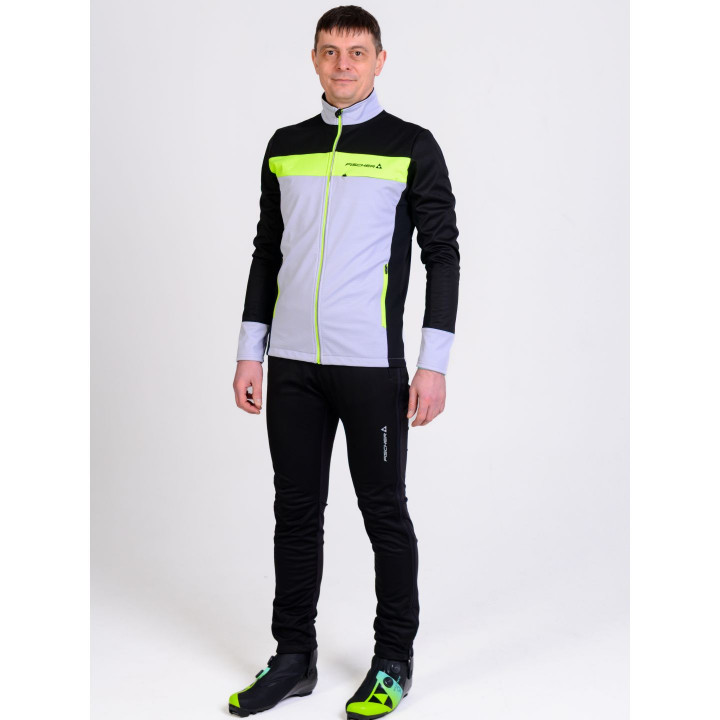Костюм разминочный мужской FISCHER Softshell Warm (черн/сер.)