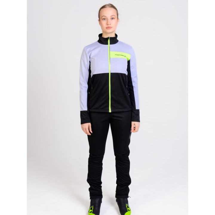 Костюм разминочный женский FISCHER Softshell Warm (черн/сер.)