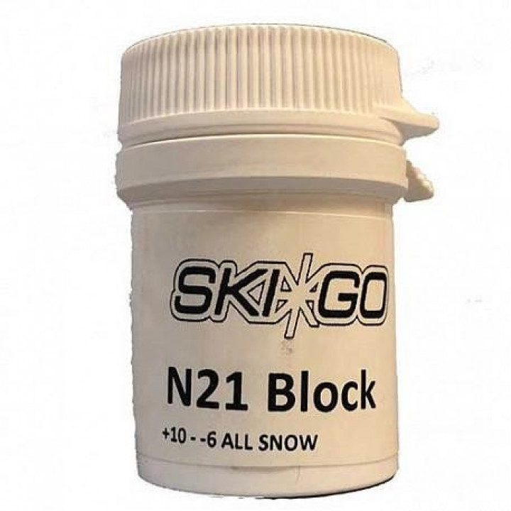 Мазь скольжения прессовка Ski*Go N21 Block +10/-6 20гр